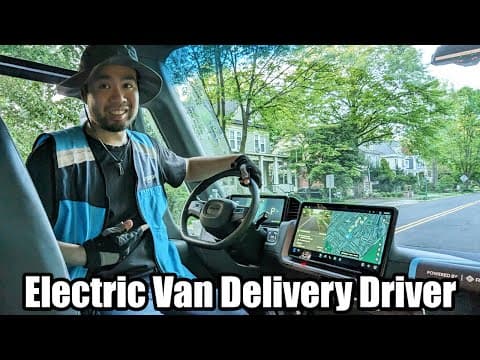 Day in The Life Of Amazon Rivian Electric Van Delivery Driver thumbnail
