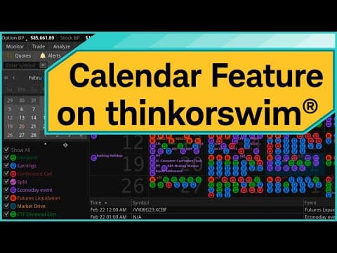 How to Use the Calendar Feature on thinkorswim Desktop thumbnail