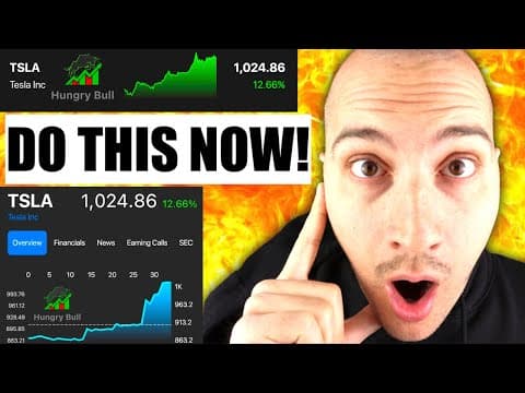 TESLA STOCK TO $1,420 😱 DO THIS NOW thumbnail