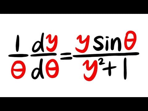 How to Solve a Separable Differential Equation Step by Step thumbnail