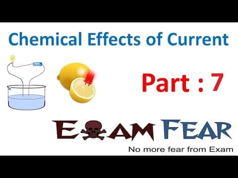 Physics Chemical Effects of Current Part 7 (Liquids conducts electricity) Class 8  VIII thumbnail