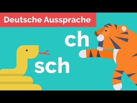 Deutsch lernen | Die richtige Aussprache der Zischlaute "CH" und "SCH" mit Beispielsätzen üben! thumbnail