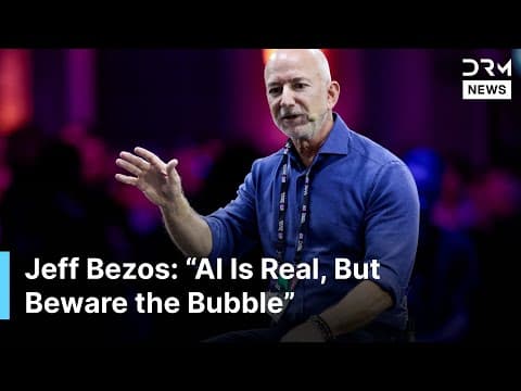 BREAKING NEWS: Jeff Bezos Compares AI Boom to Internet Bubble at Italian Tech Week 2025 | AI1G thumbnail