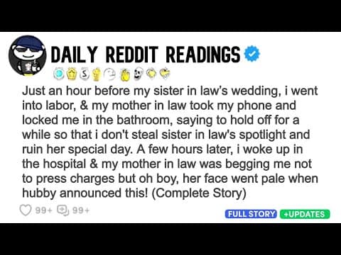 Just an hour before my sister in law’s wedding, i went into labor, & my mother in law took my phone. thumbnail