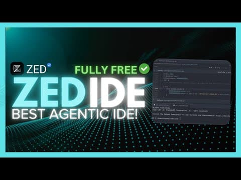 Zed Editor UPDATE: NEW Agentic AI IDE - Cursor + Windsurf Alternative! FULLY FREE! (Open source) thumbnail