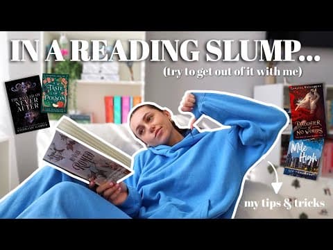 get out of a reading slump with me! my tips & tricks 📚 | reading vlog| thumbnail