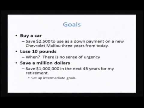 Personal Finance: Class 1 - Goalsetting thumbnail