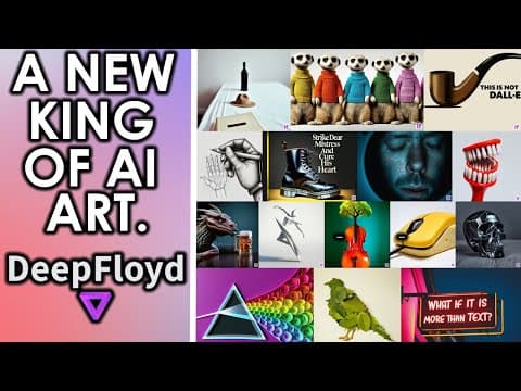 Midjourney has COMPETITION & it's FREE/Open Source - Deepfloyd IF AI Art Model thumbnail