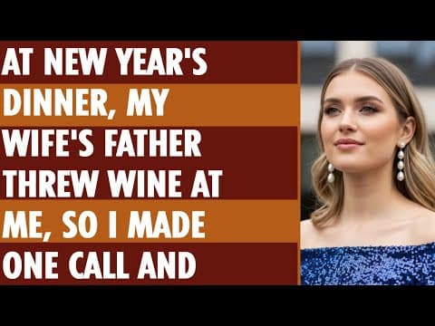 At New Year's Dinner, My Wife's Father Threw Wine At Me, So I Made One Call And thumbnail