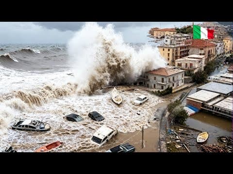 Italy Under Storm !🌀 Cyclone Harry Smashes Sicily with 19-Foot Waves 🌊 Causing Massive Destruction thumbnail