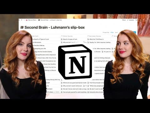 My Second Brain in Notion - Full Setup thumbnail