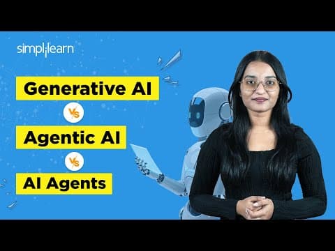 Generative AI Vs Agentic AI Vs AI Agents | Difference Between Agentic AI, Generative AI & AI Agents thumbnail