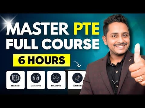 PTE Full Course 2025 in 6 Hours | Score 90 with Updated PTE Tips & Tricks | Skills PTE Academic thumbnail