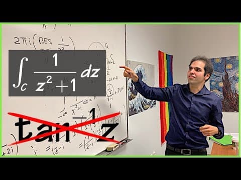 Integral of 1/(x^2+1) from -inf to inf, Contour Integral thumbnail