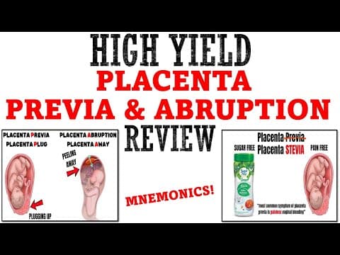 Placenta Previa & Placental Abruption Review | Mnemonics & Proven Ways To Memorize For Your Exam! thumbnail