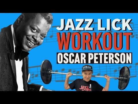 Discover Oscar Peterson's Secret Jazz Lick Tricks workout  - ( Guitar + Sax) thumbnail
