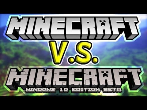 Minecraft PC V.S. Minecraft Windows 10 Edition COMPARISON! thumbnail