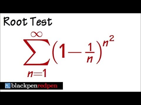Series of (1-1/n)^(n^2), root test thumbnail