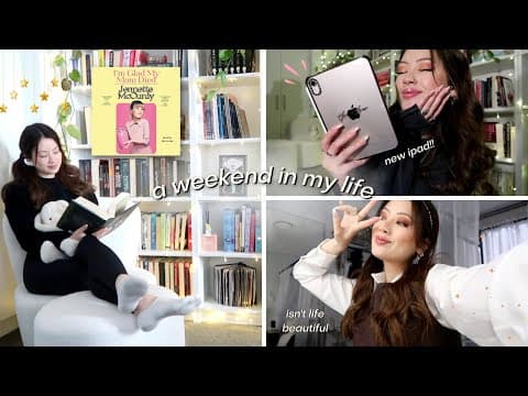 a cosy weekend vlog setting up my new ipad, reading, redecorating, etc ☁️✨ thumbnail