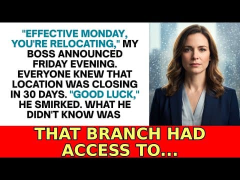 They Transferred Me To The Branch That Was Scheduled For Closure Without Warning - I Had 30 Days... thumbnail