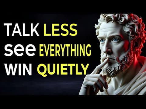 Observe in Silence, Live with Gratitude | STOIC LESSONS That Will Change You thumbnail