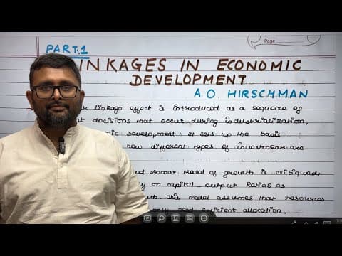 27. Hisrchman | Forward & Backward Linkages | Part 1|CUET PG Economics| Indian Economic Services | thumbnail
