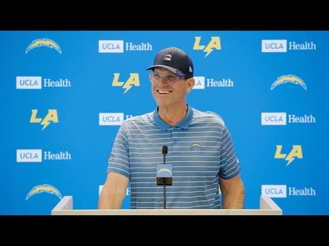 Jim Harbaugh On Justin Herbert Update | LA Chargers thumbnail