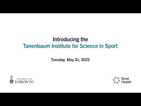 What Is the Tannenbaum Institute for Science in Sport? thumbnail