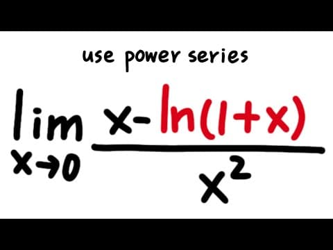 limit of (x-ln(1+x))/x^2 with power series thumbnail
