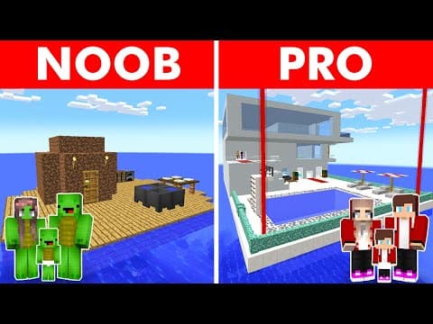 POOR vs RICH Water House Survival Battle in Minecraft thumbnail