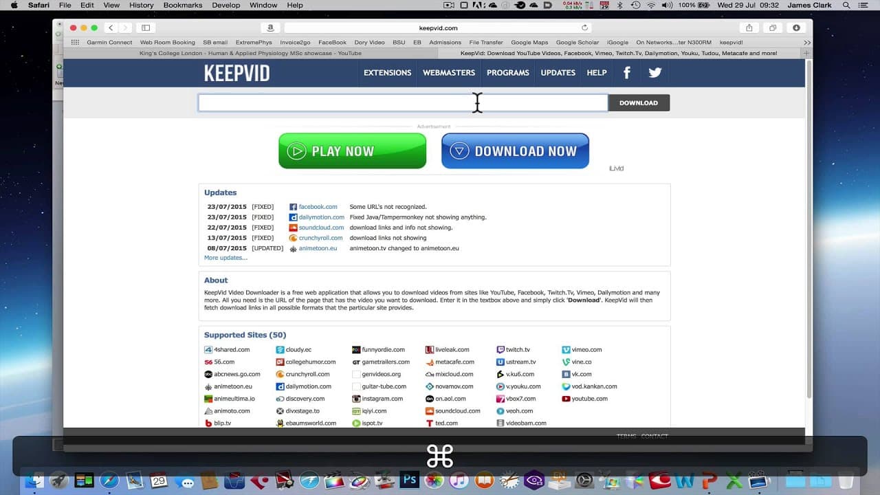 YouTube video player