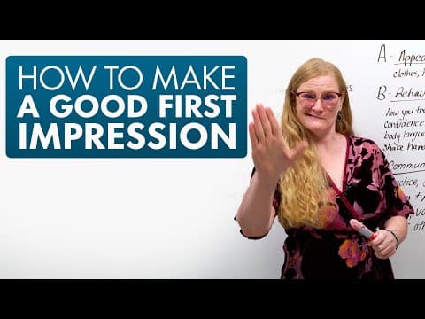 How to Make a Good First Impression thumbnail