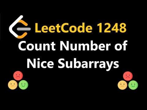Count Number of Nice Subarrays - Leetcode 1248 - Python thumbnail