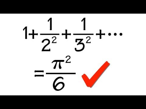 a spectacular solution to the Basel problem (sum of 1/n^2 via a complex integral) thumbnail