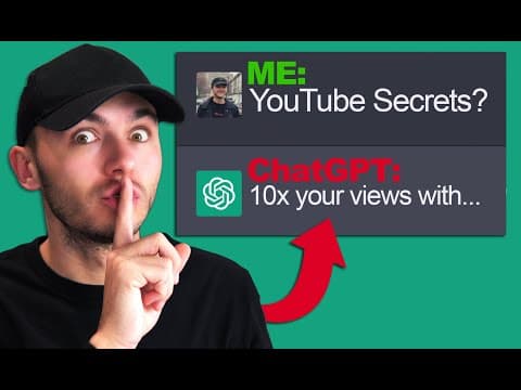 ChatGPT SECRETS: 12 Prompts YouTubers NEED to Know thumbnail