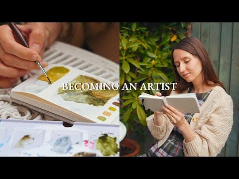 How To Become A Watercolor Artist - My Huge Art Supply Collection, Being Self-Taught | Cozy Art Q&A thumbnail