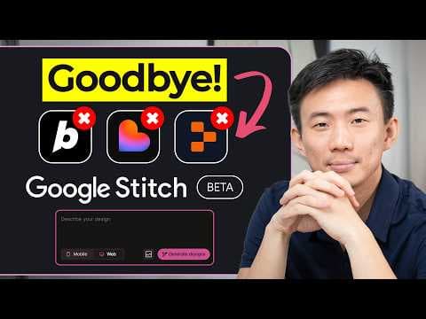 Google Stitch: Goodbye Figma? Build Full App UI in 5 Minutes (FREE) thumbnail