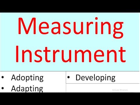 Adopting | Adapting | Developing Measuring Instrument thumbnail