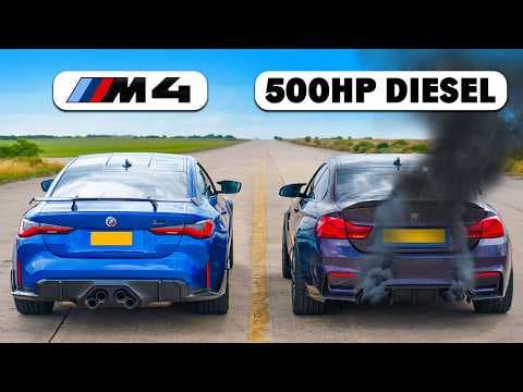 BMW M4 v 500hp Diesel ‘M4’: DRAG RACE thumbnail