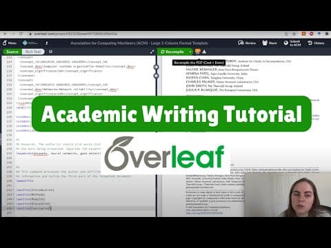 How to Write a Scientific Journal Article Using Overleaf - Academic Writing Tutorial in LaTeX thumbnail