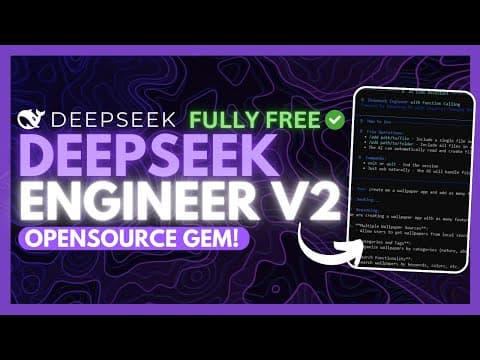 Deepseek Engineer V2: NEW Multi Agent Coder! Fast, Light, & Powerful! FULLY FREE AI Coder is INSANE! thumbnail