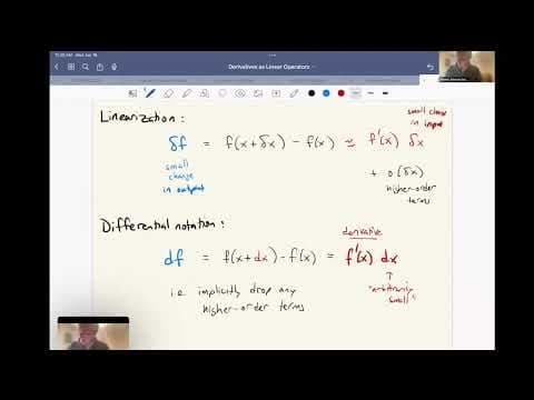 Lecture 1 Part 2: Derivatives as Linear Operators thumbnail