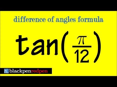 tan(pi/12), using difference of angles formula thumbnail