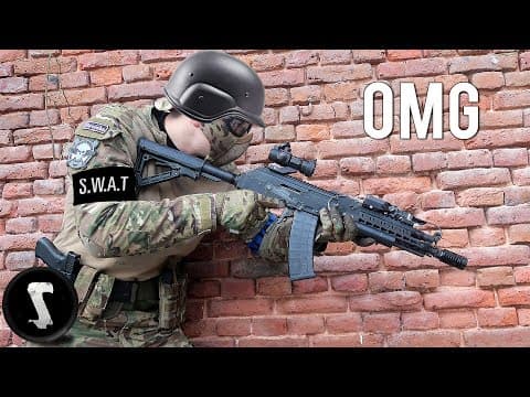 SWAT Officer tries Airsoft and DESTROYS Everyone. thumbnail