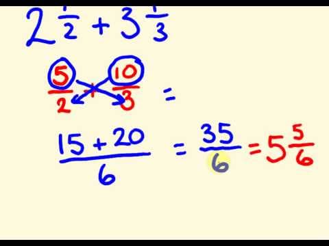 Fractions addition and subtraction the fast way with mixed numbers - cool math trick! thumbnail