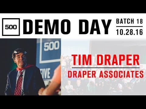 [500 STARTUPS DEMO DAY 2016] Fireside Chat with Dave McClure and Tim Draper thumbnail