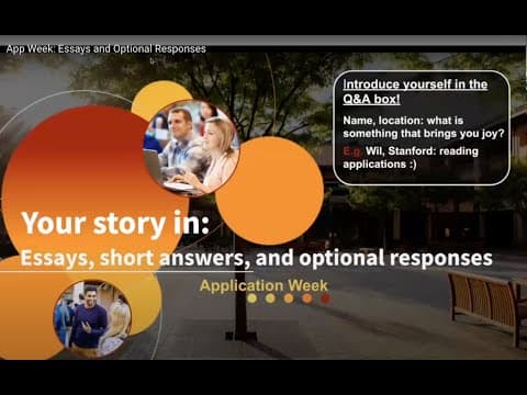 App Week: Essays and Optional Responses thumbnail