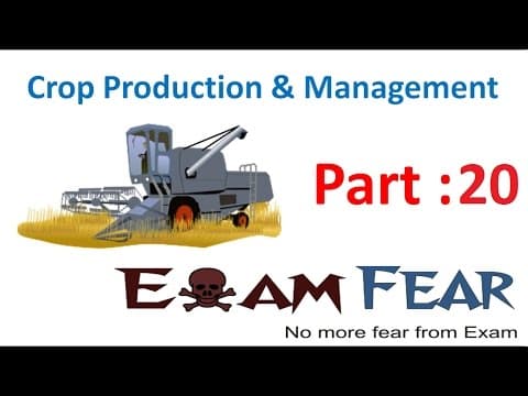 Biology Crop Production & Management Part 20 (Questions) Class 8  VIII thumbnail