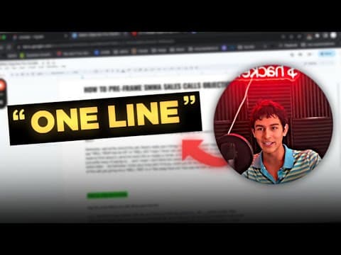 My last 37 sales calls I haven't gotten an objection (SMMA)... use this 1 line thumbnail