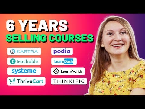 8 Best ONLINE COURSE PLATFORMS 2025 (Teachable vs. Thinkific vs. Thrivecart, Kartra, Learnworlds) thumbnail
